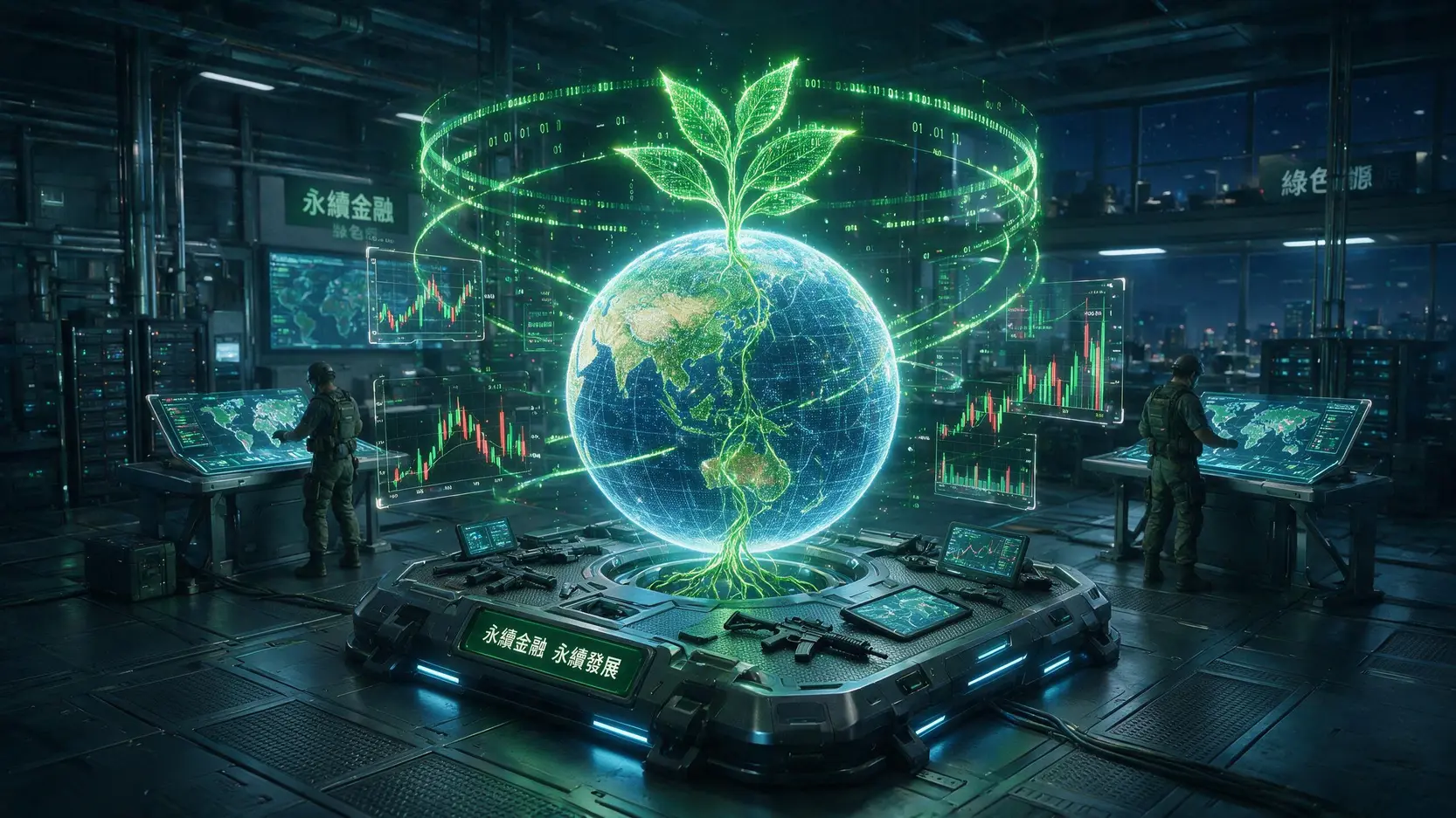 紅籌股與綠籌股是什麼意思?一文看懂股市中的顏色籌碼股 綠籌股與ESG概念股的永續金融發展示意圖